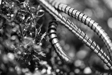 metal shavings in the detail - macro picture