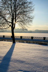 Fototapeta na wymiar View of Riga in winter season.