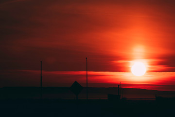 Fototapeta na wymiar Prairie sunset