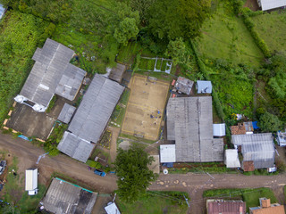 School yard in the mountains