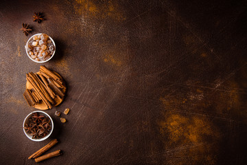 Spices for cooking homemade cookies.