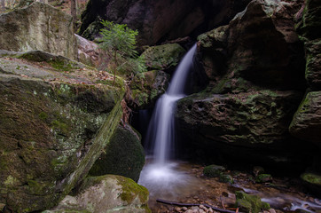 Wasserfall am Grünbach in der Sächsischen Schweiz