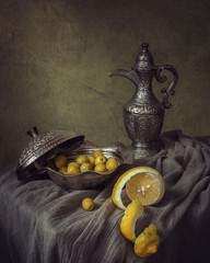 Still life with lemon and olives © Iryna