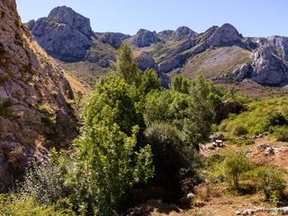 Peñas del Prao en Caldas de Luna. Leon. España. Europa.