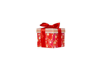 red gift boxes isolated to hearts with ribbon bow