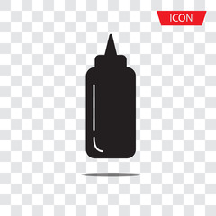 Sauce bottle icon vector isolated on white background.