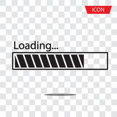 loading bar progress icons, load sign vector isolated on white background.