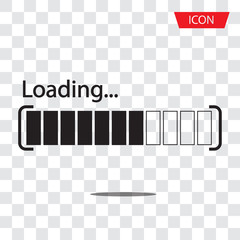 loading bar progress icons, load sign vector isolated on white background.