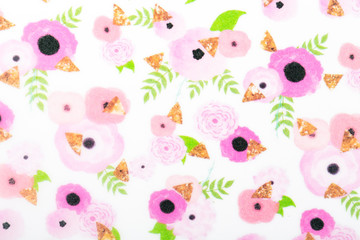 Flowers pattern paper for textile wallpaper pattern fills covers surface print gift wrap scarf