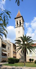 Fototapeta na wymiar church tower in Trogir, Croatia