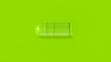 Lime Green Grenade Launcher Round 3d Illustration 3d Rendering