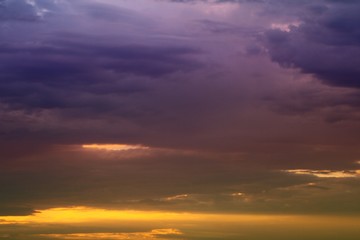 wonderful toned sunset or sunrise partially cloudy sky for using in design as background.