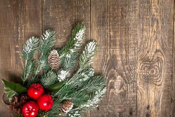 red berries with pine branches