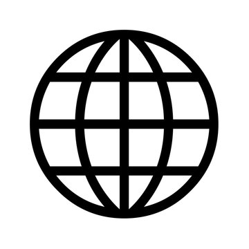 Globe symbol icon