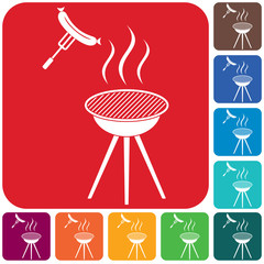 Barbecue sausage icon