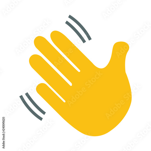 "Waving hand emoji vector" Stock image and royalty-free vector files on
