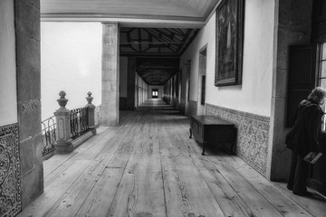 Hallway at Sao Martinho Monastery, Tibaes, Portugal