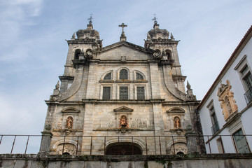 Fototapeta premium Sao Martinho Monastery Facade, Tibaes, Portugal