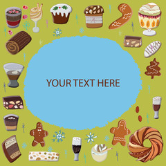 Festive  template for design, invitations, posters.