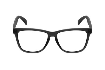 Eye glasses frame black isolated on white background