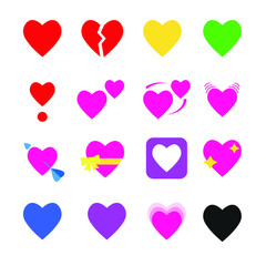 set of heart emojis