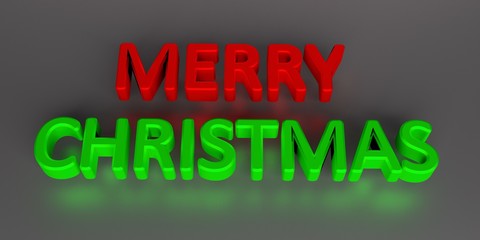 3d computer rendered illustration of a Merry Christmas greeting