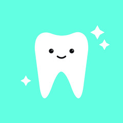 Cute tooth illustration vector