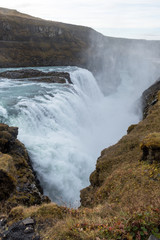 view of landscape with waterfall, Iceland