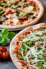 Neapolitan pizza made with fresh and organic ingredients