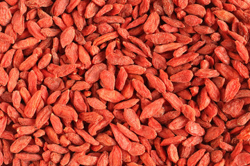 Dry red goji berries (Lycium Barbarum - Wolfberry) background