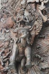 Fototapeta na wymiar Tempelschmuck Elefant in Bangkok Thailand