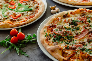Neapolitan pizza made with fresh and organic ingredients