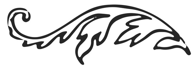 Vintage floral decoration design element #isolated #vector