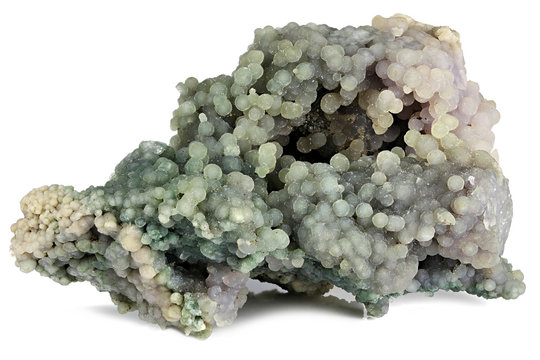 chalcedony (botryoidal grape agate) from Mamuju, Indonesia isolated on white background