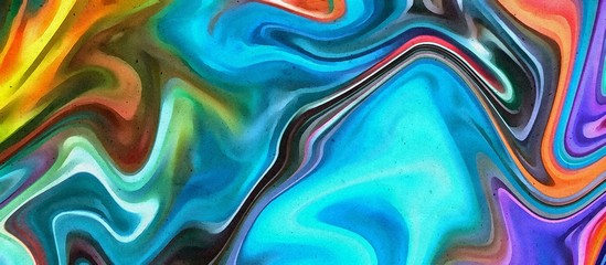 Obraz premium Abstract watercolor. Marble high quality texture. Multicolor waves. Liquid oil paint in water. Chaotic design.