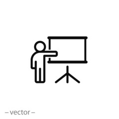 Fototapeta premium Training, presentation icon