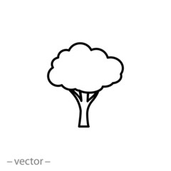 Tree symbol, icon, linear sign vector illustration of Eps10