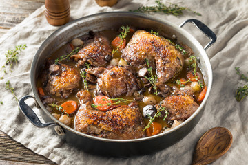 Homemade French Coq Au Vin Chicken