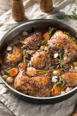 Homemade French Coq Au Vin Chicken
