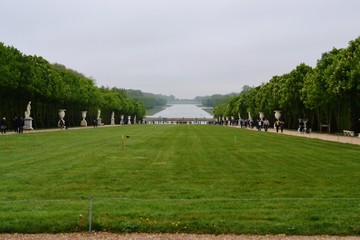 Park in Versailles, France: Gardens of the Versailles Palace near Paris, France.