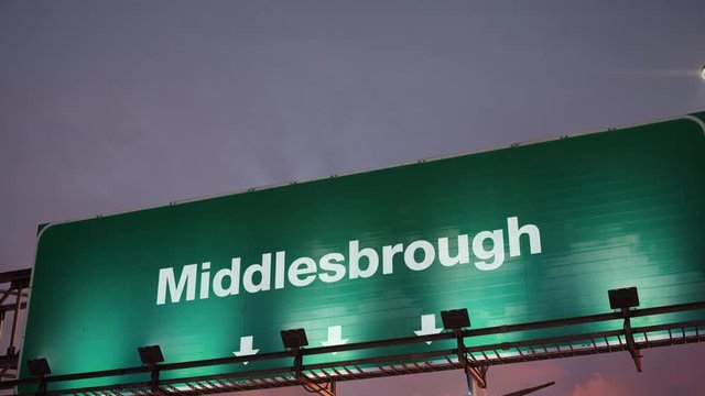 Airplane Landing Middlesbrough during a wonderful sunrise
