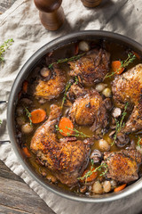 Homemade French Coq Au Vin Chicken