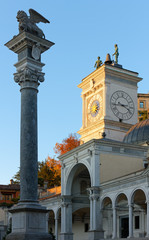 Fototapeta na wymiar Libertà Square in Udine at Sunset