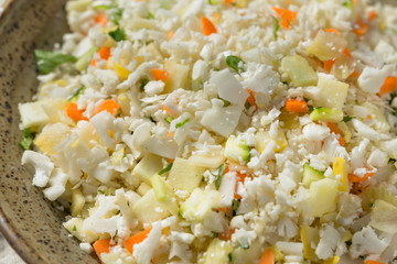 Raw Organic White Cauliflower Rice