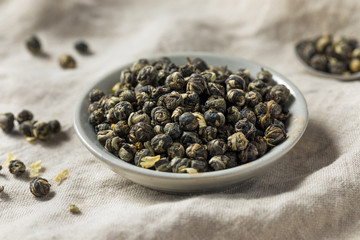 Fototapeta na wymiar Dried Organic Jasmine Pearl Tea