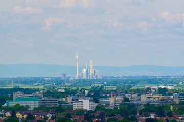 Gewerbegebiet Heidelberg und Industriegebiet Mannheim von oben