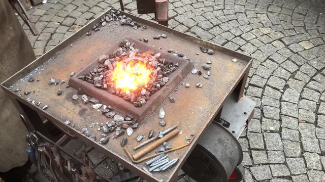 Schmieden, Flamme, Schmied, Amboss