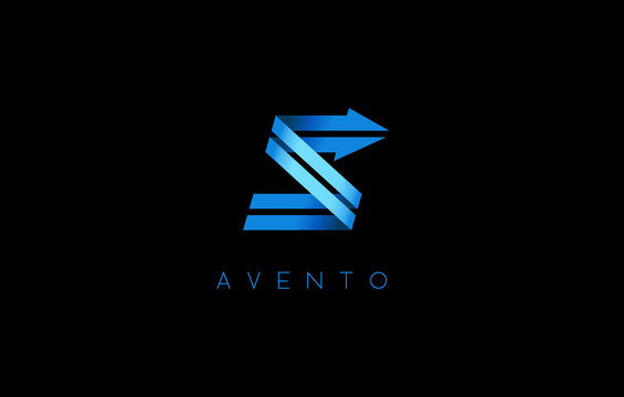 blue arrow Isolated element on black background Gradient design Vector illustration for website, logo