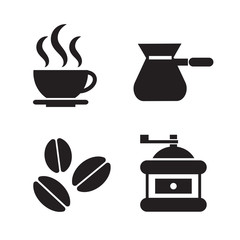 Cafe icon set. Vector illustration.