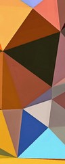 Abstract polygonal background. Triangles texture. Geometric modern art. Futuristic simple painting on canvas. Pattern for design. Backdrop template. Low poly concept artwork. Decorative elements. 